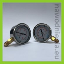 Manometr glicerynowy (mokry), PIONOWY 1 / 4" (do 6 bar / do 10 bar)
