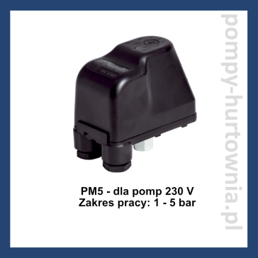 Wyłącznik ciśnieniowy PM5 - zakres pracy od 1 do 5 bar - 230 V